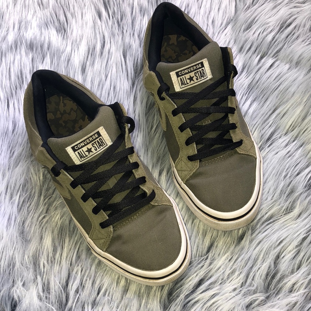Camo Green All Star Converse Shoes